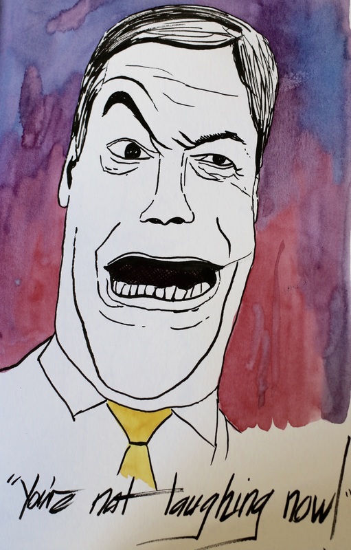 Nigel Farage watercolour