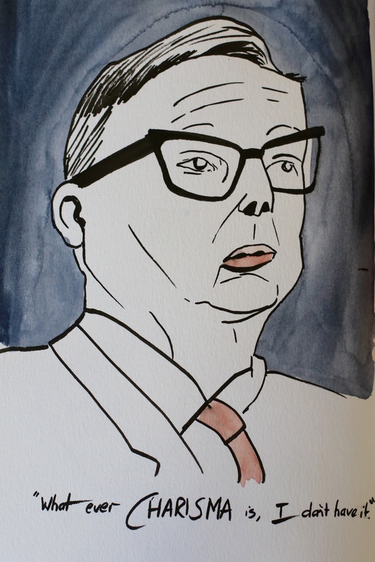 Michael Gove watercolour and ink